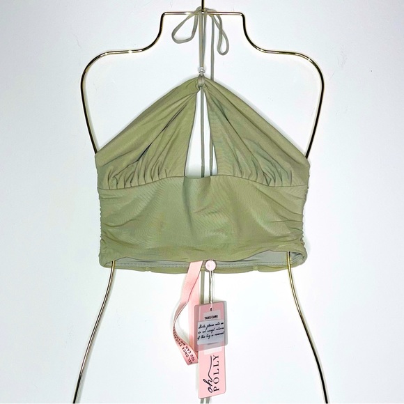 COPY - Oh Polly - Crop Top - Light Green - New with Tag - 6 US / Small - Picture 5 of 10